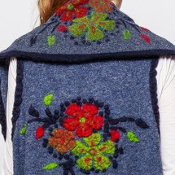 Incredible Embroidery Shawl Collar Vest ♥ Italy - Picture 5 of 8